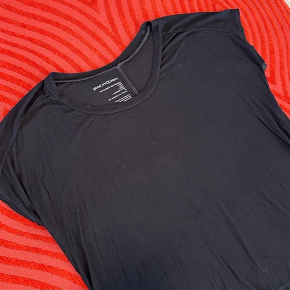 good hYOUman black lightweight ribbed tee M - Picture 3 of 5